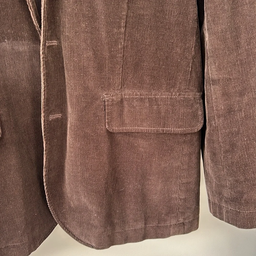 J. Crew Men’s Vintage Cord Corduroy Blazer Jacket Chocolate‎ Brown Size Large